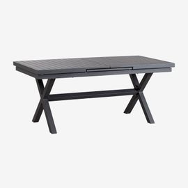 Table De Jardin Rectangulaire Extensible En Aluminium (180-240x90 Cm) Karena Gris Graphite