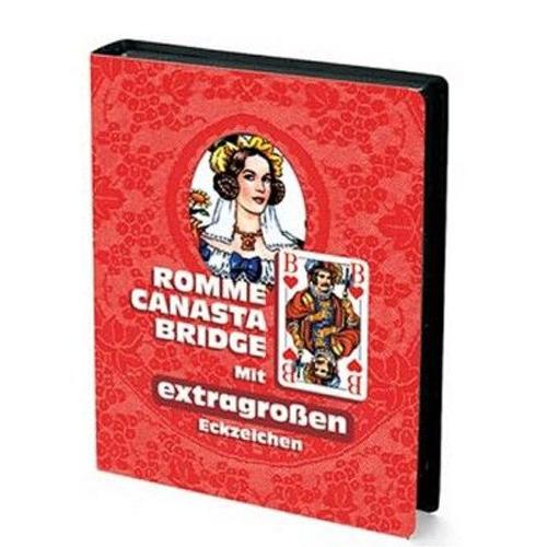 Coffret Jeux De Cartes - Rommé Canasta Bridge : Rouge