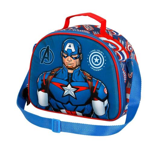 Captain America First Sac à Goûter 3D, Bleu