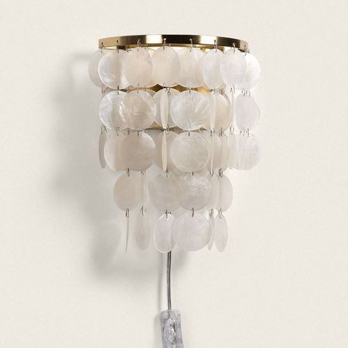 Lampe Murale Métal Y Coquillages Reef Doré