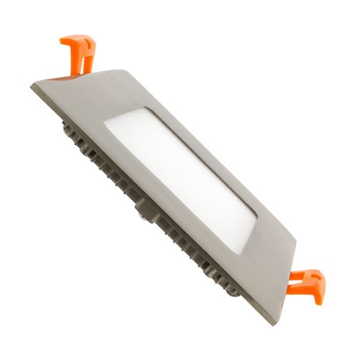 Dalle LED 6W Carr?e Extra-Plate Argent?e Coupe 105x105mm Blanc Neutre 4000K - 4500K 120 mm