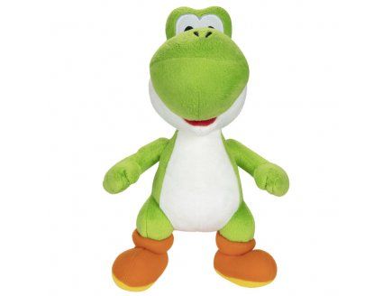 Peluche Dinosaure Yoshi 28 Cm - Set Doudou Super Mario Classique Enfant + 1 Carte Tigre - Dino Vert Et Blanc