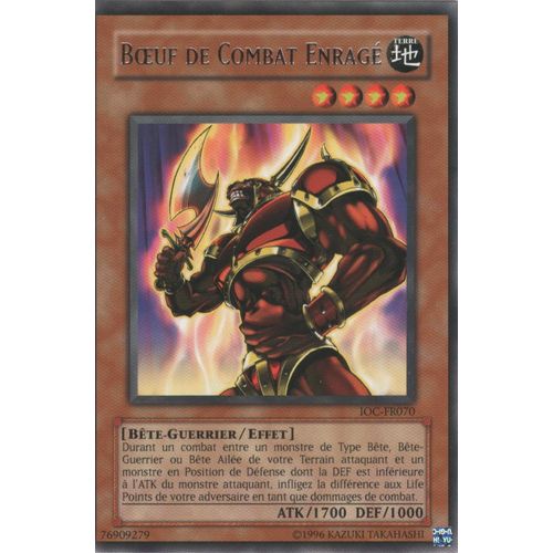 Carte Yu-Gi-Oh! "Boeuf De Combat Enragé" Rare Ioc-Fr070