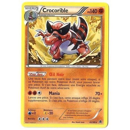 Crocorible (62/98) - Pokemon Noir Et Blanc Pouvoirs Emergents