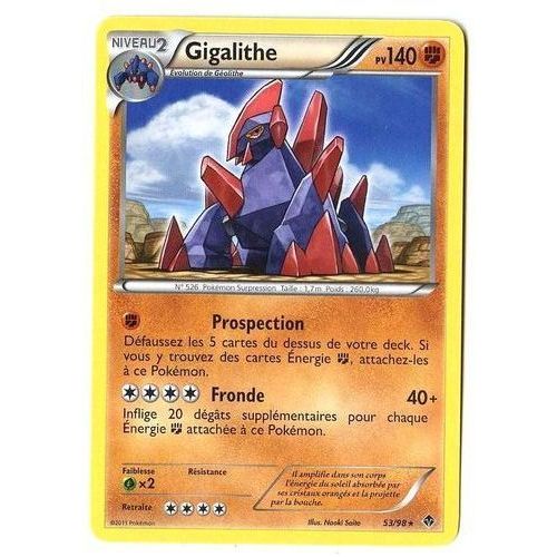 Gigalithe (53/98) - Pokemon Noir Et Blanc Pouvoirs Emergents