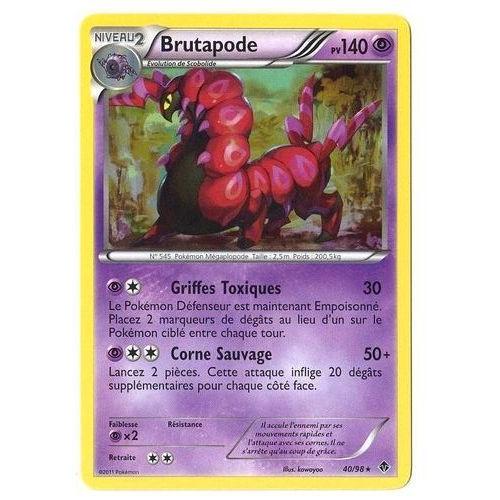 Brutapode (40/98) - Pokemon Noir Et Blanc Pouvoirs Emergents