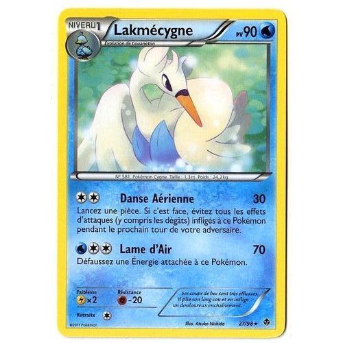 Lakmécygne (27/98) - Pokemon Noir Et Blanc Pouvoirs Emergents