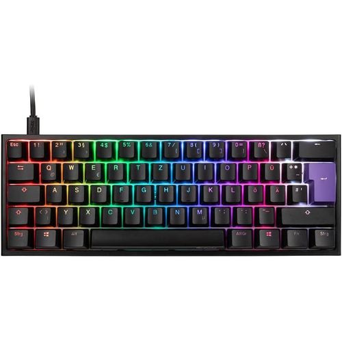 Ducky One 2 Mini Clavier Gamer Mécanique avec RGB PC, Cherry MX Silent Red Interrupteurs, Clavier Gamer 60%