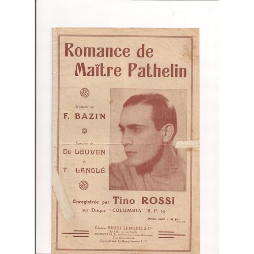 Romance De Maitre Pathelin