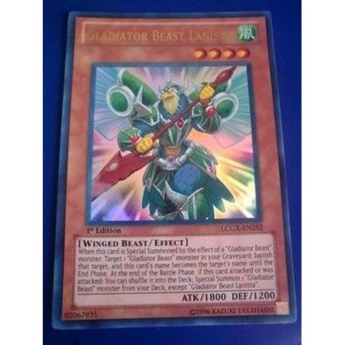 Carte Yu-Gi-Oh - Gladiator Beast Lanista/Lanista Bete Gladiateur - Legendary Collection 2 - Ultra Rare 1ere Edition Lcgx-En252