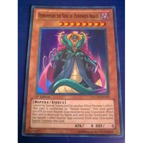 Carte Yu-Gi-Oh - Vennominon The King Of Poisonous Snakes/Venominon Roi Des Serpents Venimeux - Legendary Collection 2 - Super Rare 1ere Edition Lcgx-En192