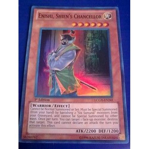 Carte Yu-Gi-Oh - Enishi,Shien's Chancellor/Enishi Le Chancelier De Shien - Legendary Collection 2 - Super Rare 1ere Edition Lcgx-En241