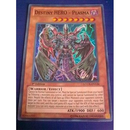 Carte Yu-Gi-Oh - Destiny Hero Plasma/Plasma Heros De La Destinée - Legendary Collection 2 - Super Rare 1ere Edition Lcgx-En134