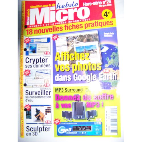 Micro Hebdo Fiches Pratiques  N° 26 : Affichez Vos Photos Dans Google Earth