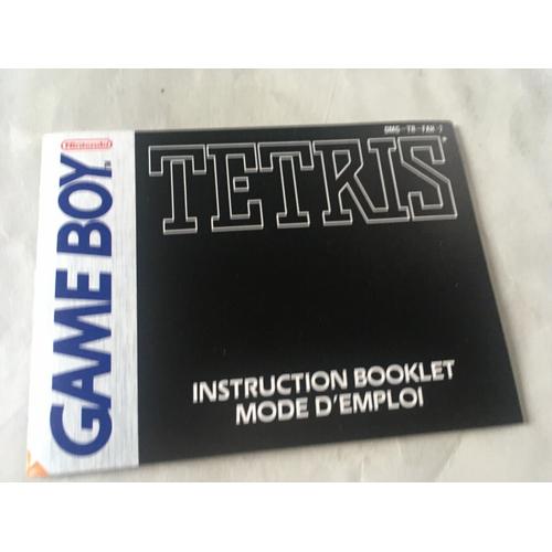 Notice / Mode D'emploi Du Jeu Game Boy Gameboy : Tetris