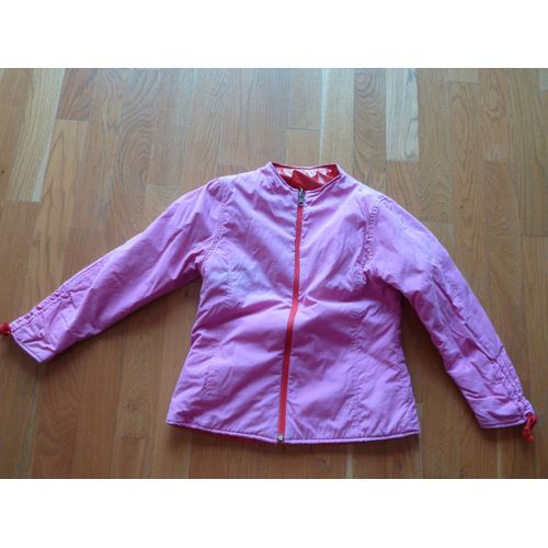 Manteau Catimini Rose Et Rouge Réversible Comme Neuf