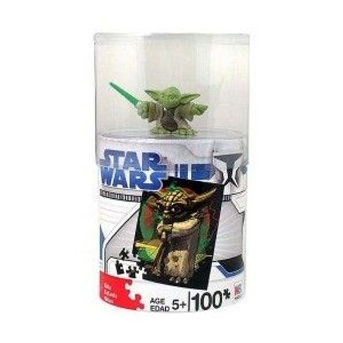 Puzzle Mb 100 Pièces Star Wars Et Figurine De Maitre Yoda