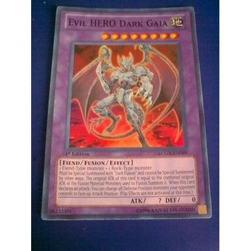 Carte Yu-Gi-Oh - Evil Hero Dark Gaia/Gaia Sombre Heros Du Mal - Legendary Collection 2 - Super Rare 1ere Edition Lcgx-En069