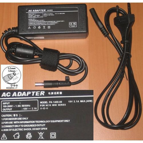 Chargeur Ordinateur Portable Samsung Nc10-14gbk - Np-Nc10-Ka03us - Nc10-14gw - Np-Nc10-Ka01us