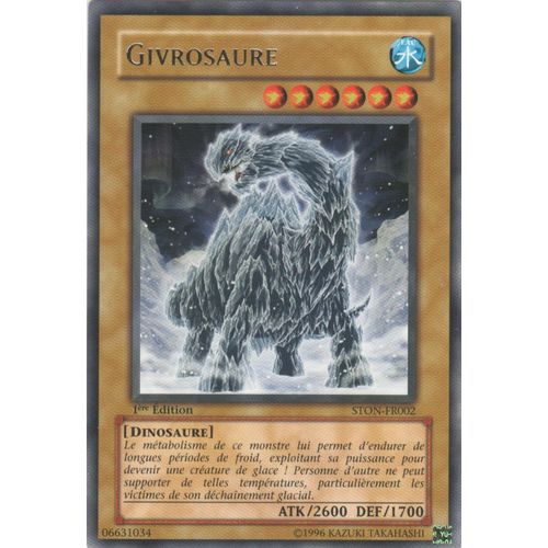 Carte Yu-Gi-Oh! "Givrosaure" Rare Ston-Fr002