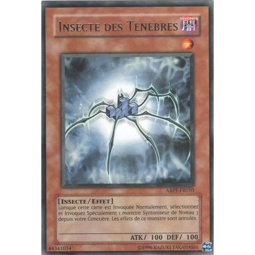 Carte Yu-Gi-Oh! "Insecte Des Ténèbres" Rare Abpf-Fr010