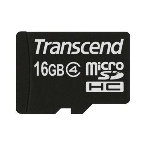 Transcend - Carte mémoire flash - 16 Go - Class 4 - micro SDHC
