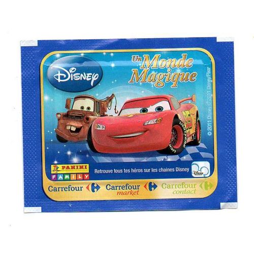 Pochette Panini De Carrefour Un Monde Magique : Cars