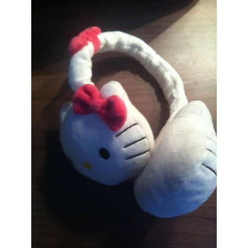 Cache Oreilles Hello Kitty Blanc Et Rose