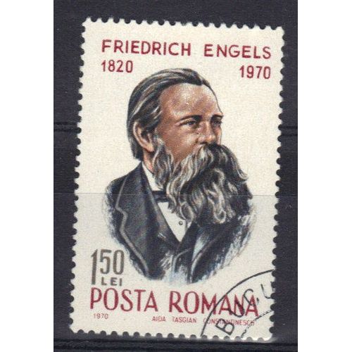 Roumanie 1970 : 150è Anniversaire De La Naissance Du Théoricien, Socialiste Allemand Friedrich Engels - Timbre Oblitéré