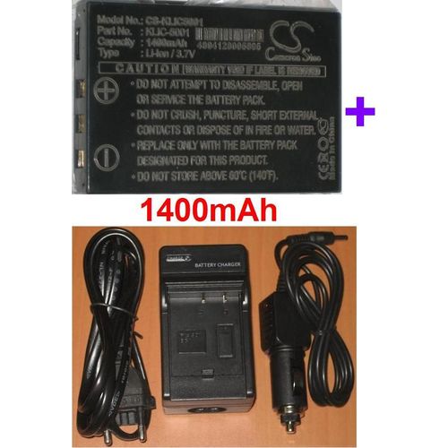 Chargeur + Batterie Pour KODAK KLIC-5001 KLIC5001, EasyShare DX6490 DX7440 DX7590 DX7630, P712 P850