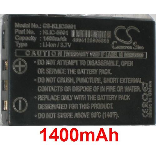 Batterie Pour KODAK KLIC-5001 KLIC5001, EasyShare DX6490 DX7440 DX7590 DX7630, P712 P850 P880, Z730