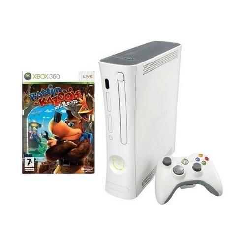 Console MICROSOFT Xbox 360 Arcade Blanc 60 Go + 1 manette d'occasion