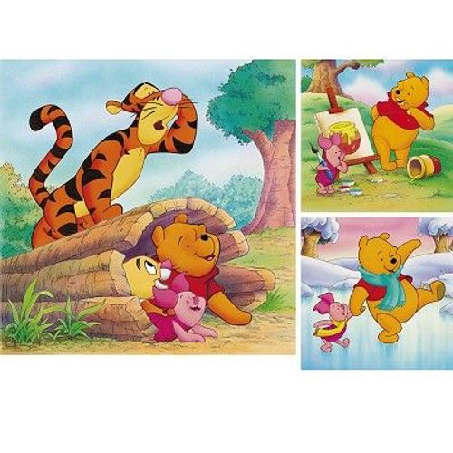 Puzzle 3 X 49 Pièces - Winnie L'ourson Et Porcinet