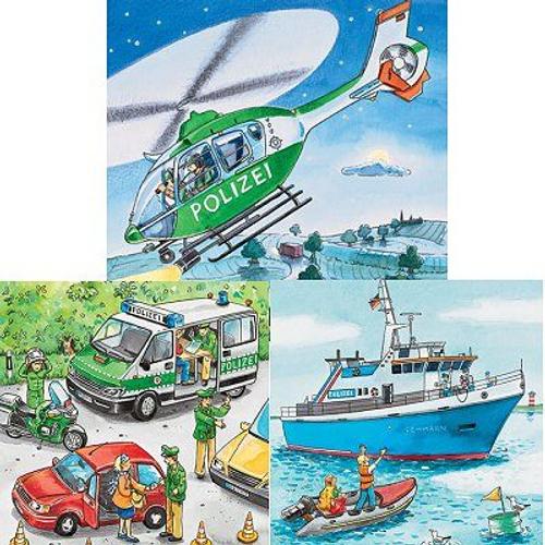 Puzzle 3 X 49 Pièces - Forces De Police