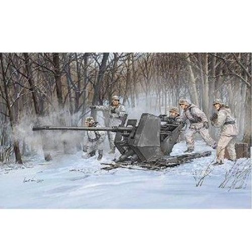 Maquette Canon Anti-Aérien Allemand : Flak 37 3.7 Cm-Trumpeter