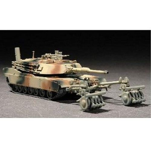 Maquette Char Lourd Us M1a1 Abrams Mine Roller 1991-Trumpeter