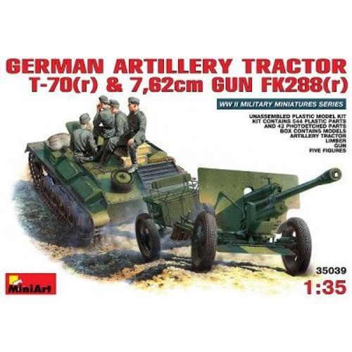 Tracteur D'artillerie Allemand T-70(R) Et Canon Anti Char 7.62 Cm Fk288(R)