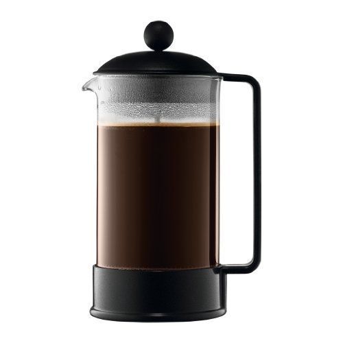 Bodum - 1548-01 - Brazil - Cafetière À Piston - 8 Tasses - 1 L - Noir