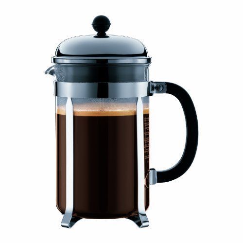 Bodum - 1932-16 - Chambord - Cafetière À Piston - 12 Tasses - 1,5 L - Acier Chromé