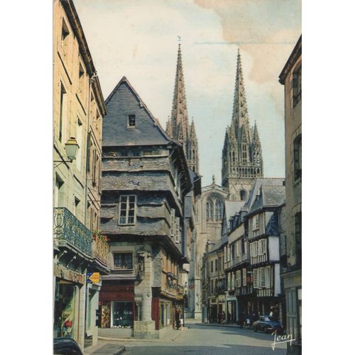 Quimper - Rue Kéréon Cathédrale  Vieilles Maisons 1975