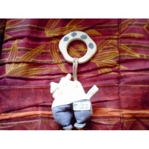 Doudou Vache Hochet Anneau Tiamo