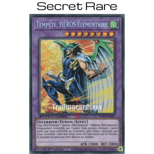 Yu Gi Oh Sgx2 Fra21 Tempête Héros Élémentaire Secrète Rare