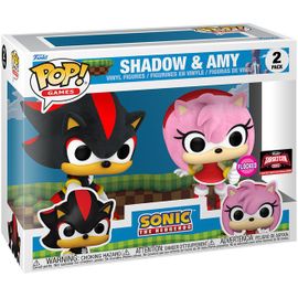 Figurine Funko Pop - Sonic Le Hérisson - Shadow & Ami (Flocked) - Pack (76789)