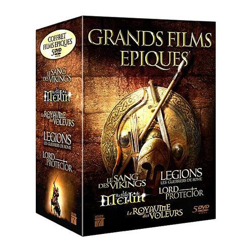 Grands Films Épiques : Le Sang Des Vikings + Le Royaume Des Voleurs + Legions : Les Guerriers De Rome + Merlin + Lord Protector - Pack