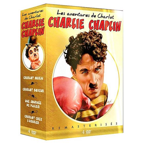 Charlie Chaplin - Les Aventures De Charlot : Charlot Marin + Charlot Boxeur + Une Journée De Plaisir + Charlot Chez L'usurier - Pack