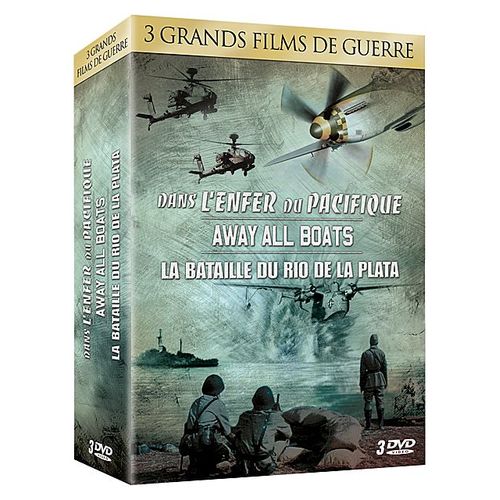 3 Grands Films De Guerre - Coffret N° 2 : Dans L'enfer Du Pacifique + Away All Boats + La Bataille Du Rio De La Plata - Pack