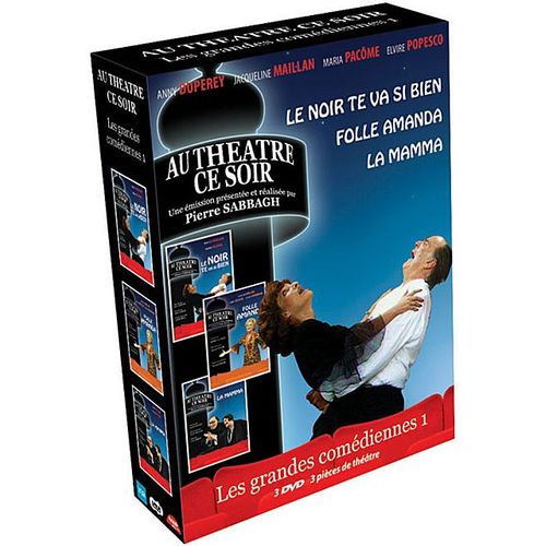 Les Grandes Comédiennes N° 1 - 3 Pièces De Théâtre : Le Noir Te Va Si Bien + Folle Amanda + La Mamma - Pack