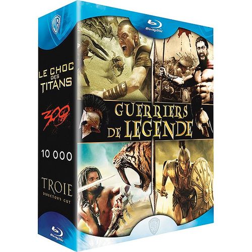 Coffret Guerriers De Légende - Le Choc Des Titans + 300 + 10 000 + Troie - Pack - Blu-Ray