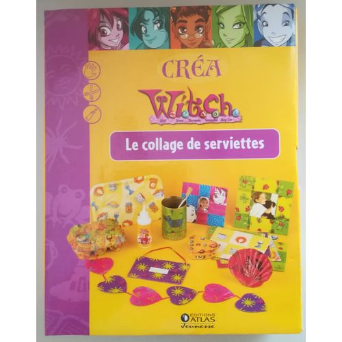 Witch - Le Collage De Serviettes - Tout Le Nécessaire Pour Créer Un Mobile, Une Boite À Secrets, Un Pot À Crayons...