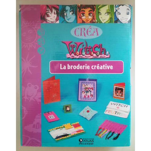 Witch - La Broderie Créative - Tout Le Nécessaire Pour Créer Carnet Secret, Cadre,Carte Brodée, Trousse À Feutres...